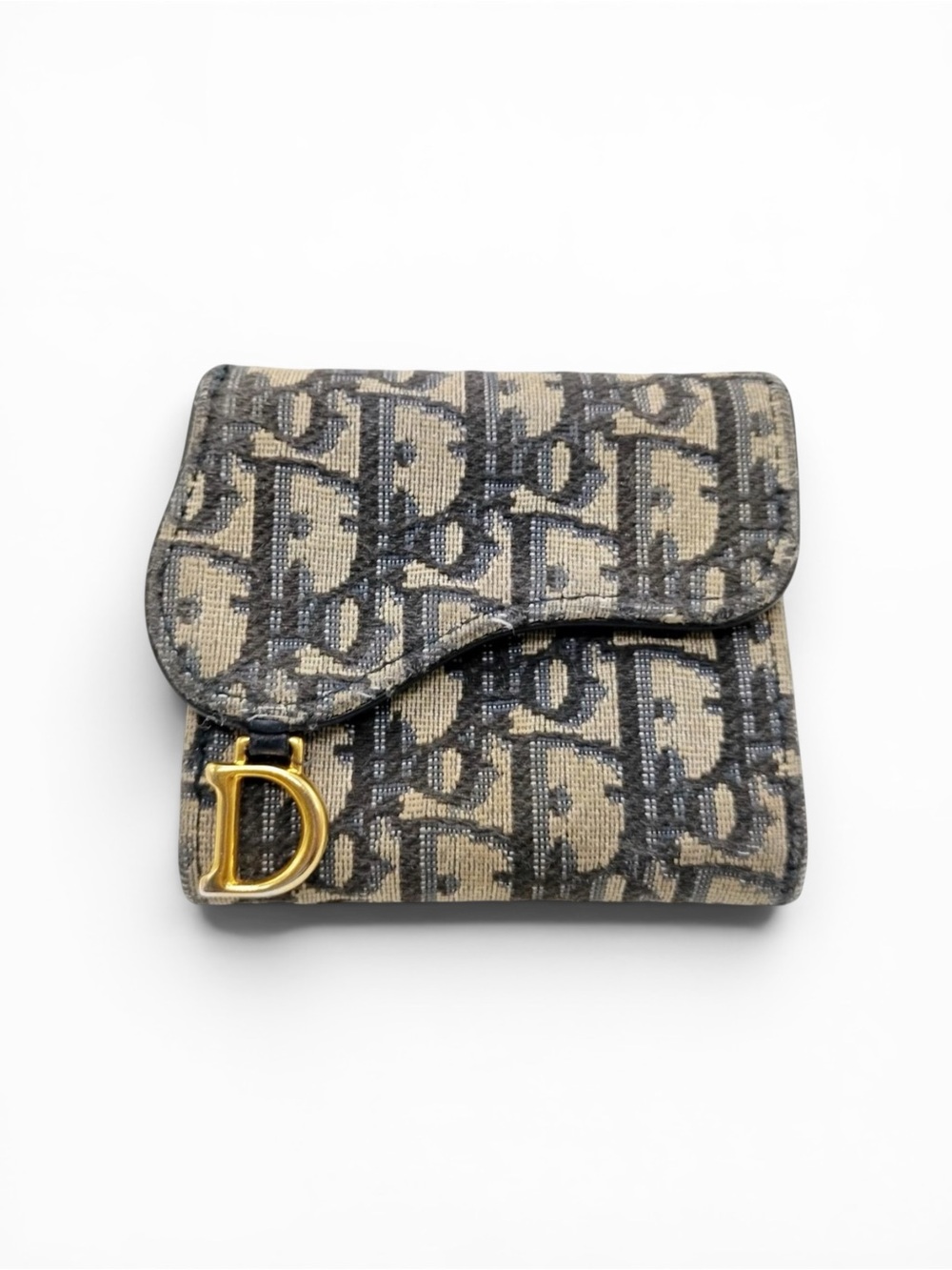 Christian Dior Oblique Saddle Trifold Wallet